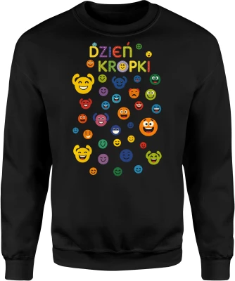 Dzień Kropki kolorowe buźki szkoła nauczyciel kreatywność Męska bluza