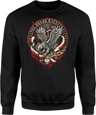Orzeł Biały patriotyczny symbol biało czerwoni ojczyzna wolność honor Męska bluza