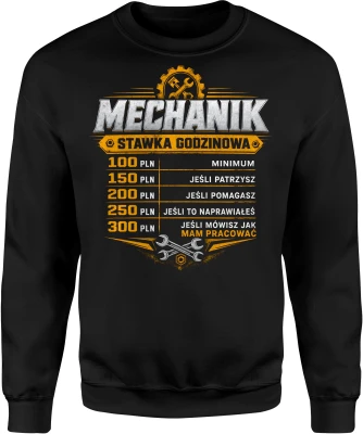 Mechanik stawka godzinowa warsztat samochodowy naprawa auta Męska bluza