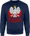 Polska Orzeł Biały godło patriotyczne biało czerwoni Męska bluza 