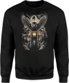 Motocykl orzeł leśny klimat tajemniczy symbol Męska bluza 