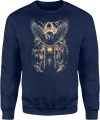 Motocykl orzeł leśny klimat tajemniczy symbol Męska bluza 