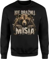 Nie drażnij misia niedźwiedź las góry dzika natura Męska bluza 