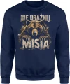 Nie drażnij misia niedźwiedź las góry dzika natura Męska bluza 
