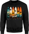 Deski surfingowe plaża palmy lato ocean wakacje Męska bluza 