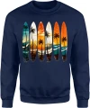 Deski surfingowe plaża palmy lato ocean wakacje Męska bluza 