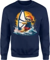 Miś windsurfing deska wakacje lato surfer Męska bluza 