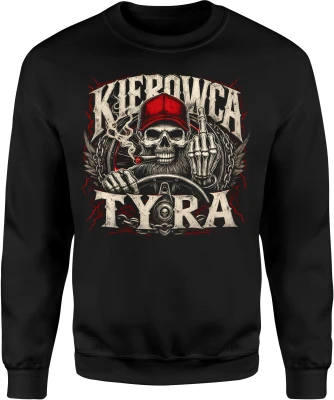 Kierowca Tira czaszka ciężarówka trasa zawodowy kierowca Męska bluza
