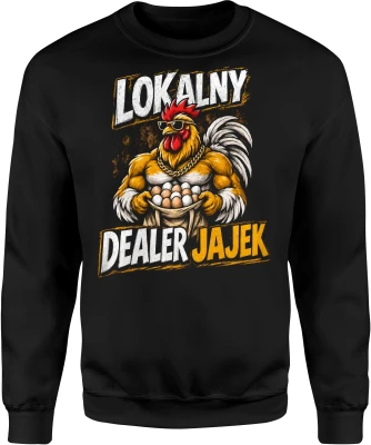 Lokalny dealer jajek kogut kury jajka  Męska bluza