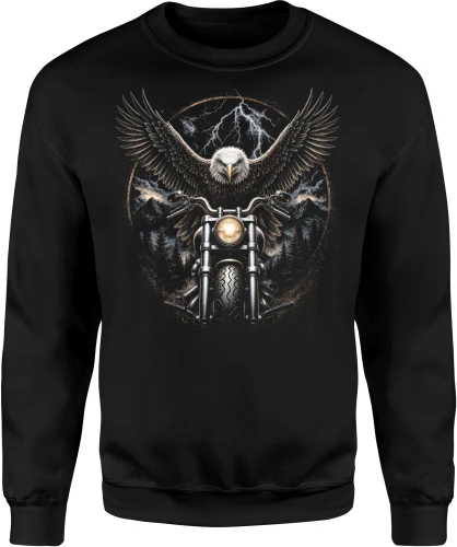 Motocykl skrzydła chopper motocyklista wolność droga Męska bluza 