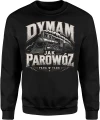 Dymam jak parowóz lokomotywa pociąg para maszynista Męska bluza 