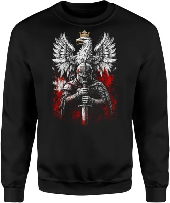 Polski wojownik rycerz patriotyczny honor wolność ojczyzna Męska bluza