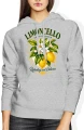 Limoncello cytryny włoski klimat Sycylia cytrusy Damska bluza z kapturem 
