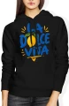 La Dolce Vita cytryna Włochy wakacje Damska bluza z kapturem 