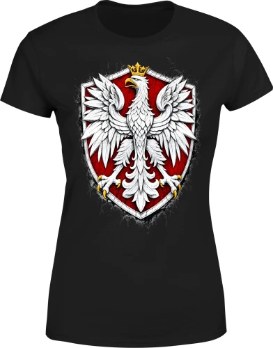 Orzeł Biały Polska godło patriotyczne narodowy polski symbol Damska koszulka 