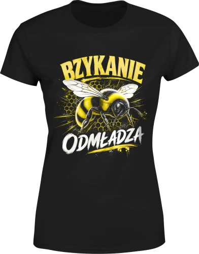 Bzykanie odmładza pasieka miód humor dla hodowcy pszczół Damska koszulka color:#000000