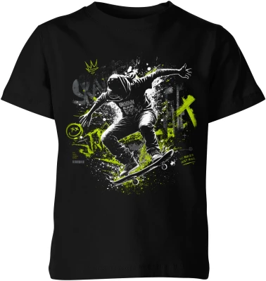 Skateboard deskorolka skater freestyle sport skate park Dziecięca koszulka