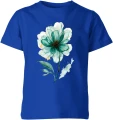 Kwiat turkusowy natura botaniczny styl motyw floral Dziecięca koszulka 