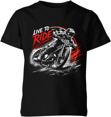Live To Ride motocykl wyścigi jazda motocyklem wolność motor pasja Dziecięca koszulka