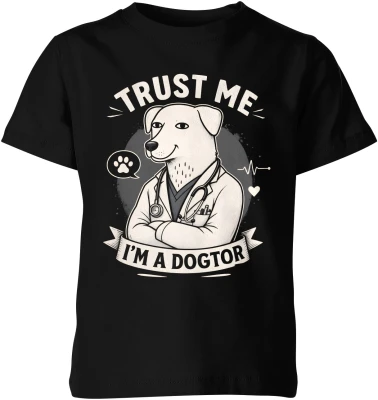 Trust Me I'm A Dogtor pies lekarz Dziecięca koszulka