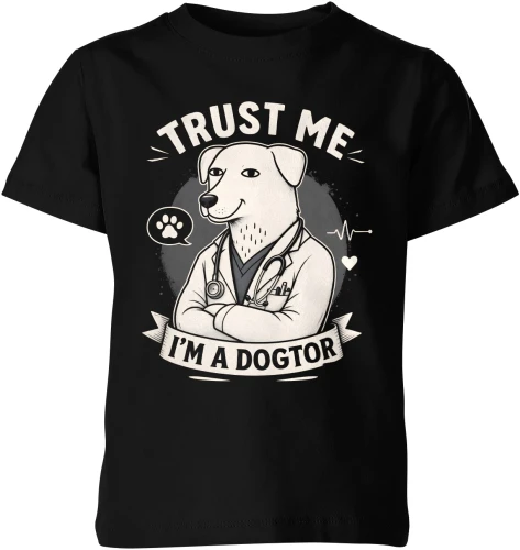 Trust Me I'm A Dogtor pies lekarz Dziecięca koszulka 