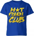 Hot Girl Club złoty styl błyszczące litery Dziecięca koszulka 
