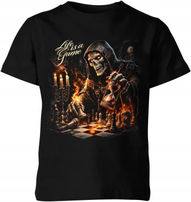 Grim reaper chess game life is a game Dziecięca koszulka