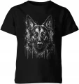 Wilk portret leśny drapieżnik dzika natura Dziecięca koszulka 