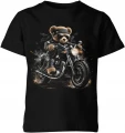 Miś Motocyklista Chopper Skórzana Kurtka Okulary Dziecięca koszulka 