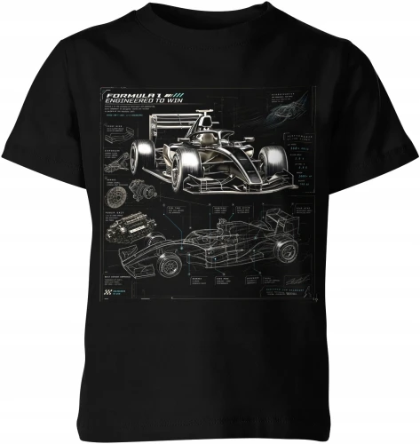 Formula 1 Wyścigówka Motorsport Grand Prix Racing Dziecięca koszulka 