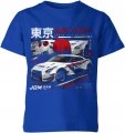Białe Auto Tokyo Racing Wyścigi Uliczne  Dziecięca koszulka 
