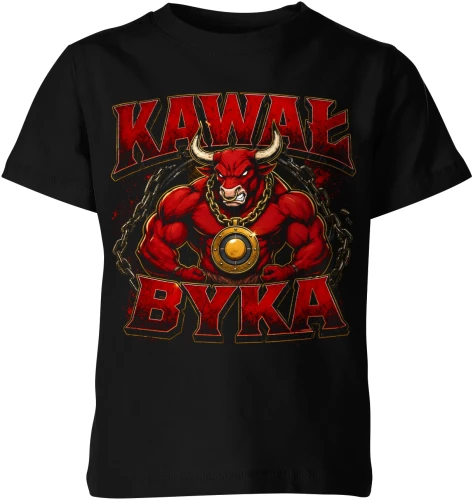 Kawał Byka czerwony byk siła kulturystyka Dziecięca koszulka color:#000000