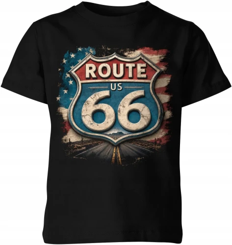 Route 66 Amerykańska Szosa Road Trip Dziecięca koszulka 