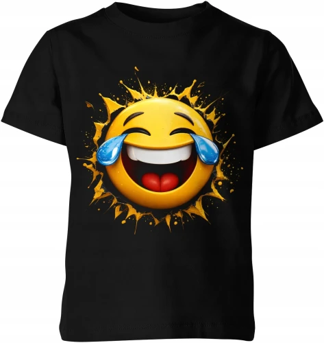 Emoji płaczę ze śmiechu emotka Dziecięca koszulka 