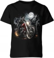 Motocyklista wilk moon chopper night ride Dziecięca koszulka 