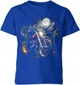 Motocyklista wilk moon chopper night ride Dziecięca koszulka 