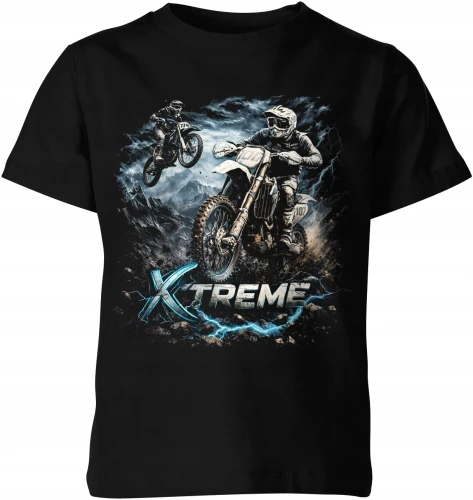 Extreme motocross motocykle dirt bike offroad Dziecięca koszulka 
