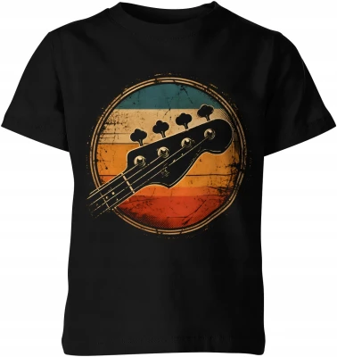 Gitara basowa muzyka instrument classic Dziecięca koszulka