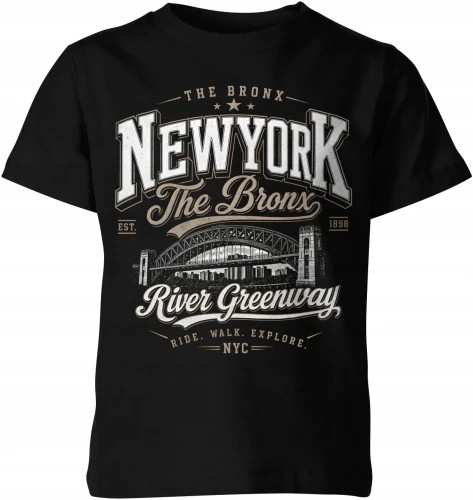 New York Bronx River Greenway USA Dziecięca koszulka 