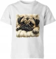 Mops pies puppy cute dog lovers Dziecięca koszulka 