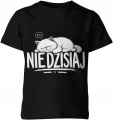 Nie dzisiaj kot śpioch leniwy zwierzak  Dziecięca koszulka 