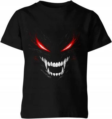 Demoniczne Oczy horror potwór red eyes halloween Dziecięca koszulka