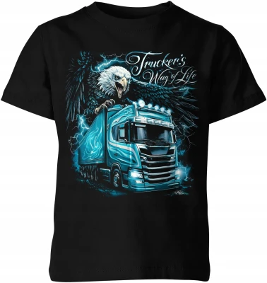 Trucker's Way of Life ciężarówka orzeł Dziecięca koszulka