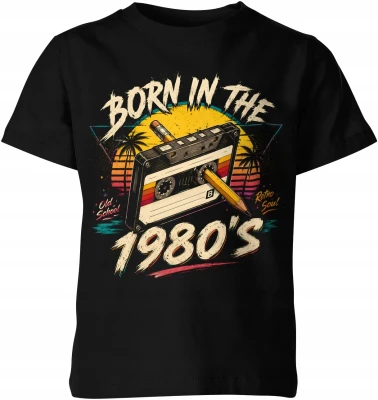 Born In The 1980's Kaseta Magnetofonowa Lata 80 Dziecięca koszulka