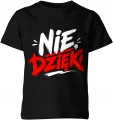 Nie dzieki bunt styl uliczny ironiczny humor Dziecięca koszulka 