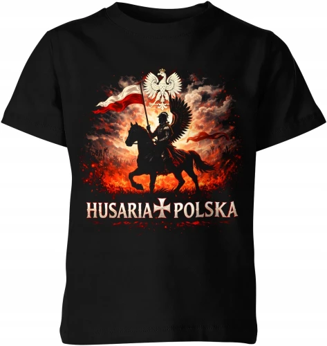 Husaria Polska skrzydlata jazda orzeł historyczny Dziecięca koszulka 