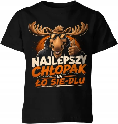 Łoś Okulary Najlepszy Chłopak Na Łosiedlu Śmieszny Dziecięca koszulka