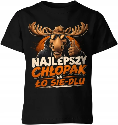 Łoś Okulary Najlepszy Chłopak Na Łosiedlu Śmieszny Dziecięca koszulka 
