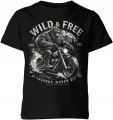Goryl motocyklista chopper wild and free ride hard Dziecięca koszulka 