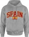Spain Hiszpania Flaga Narodowa Europejski Kibic Męska bluza z kapturem 